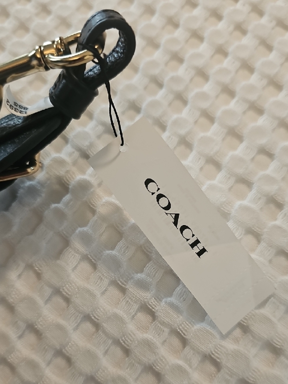 Coach Black Leather Bag Strap with Gold Hardware - Picture 2 of 10